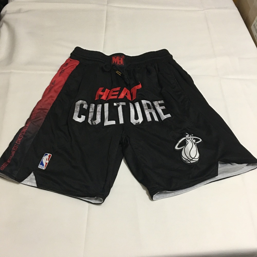 Miami Heat Basketball Shorts Mens Medium Just Don Black NBA